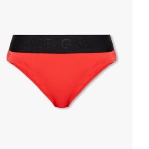 DOLCE & GABBANA Red and Black Swim Suit Bottoms Only Xl